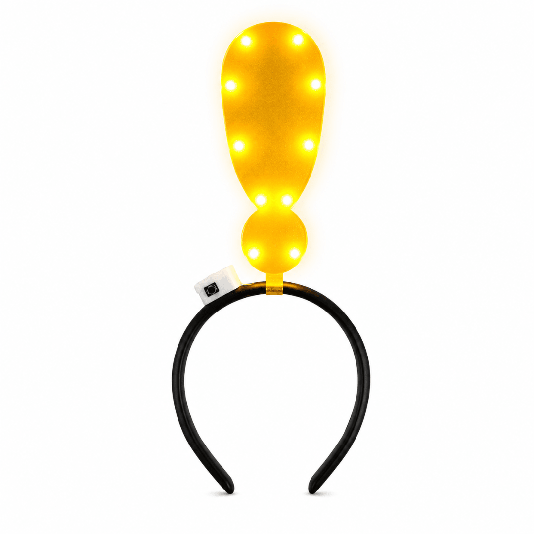LED Haarreif Gelbes Ausrufezeichen - TwentyFourParty