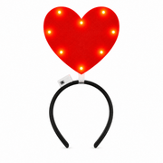 LED Herz Haarreif Rot - TwentyFourParty