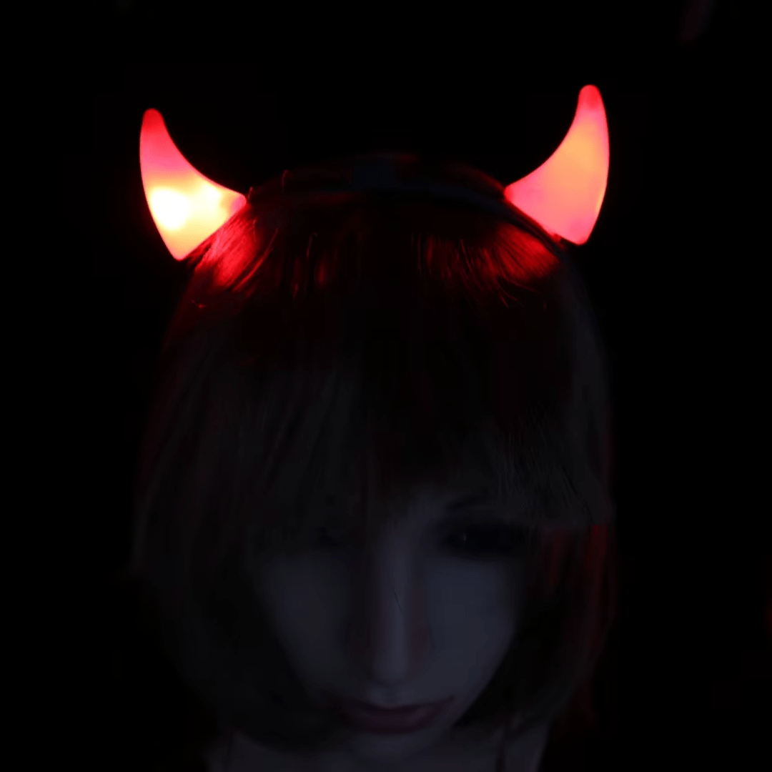 LED Leuchthaarreifen Teufel - TwentyFourParty
