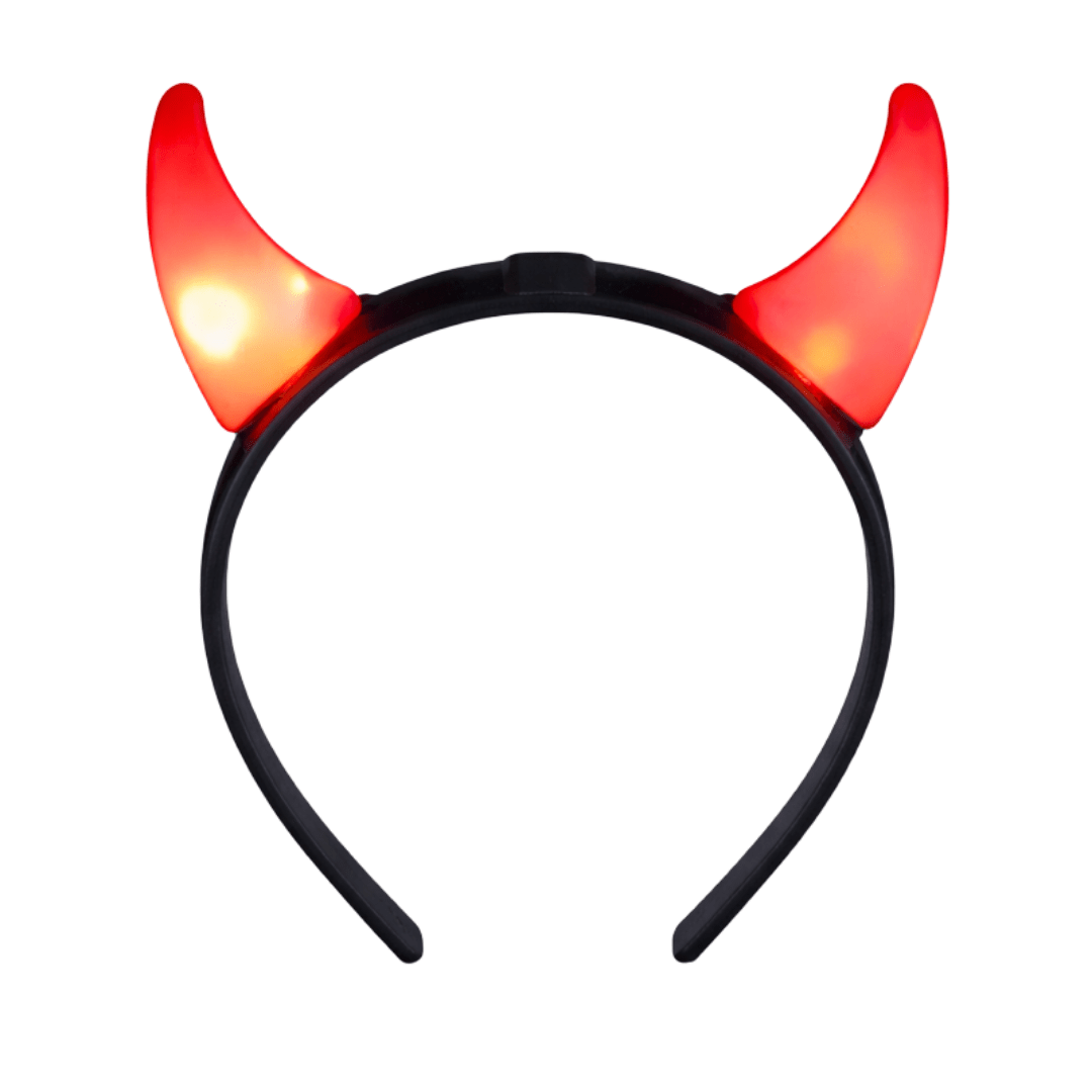 LED Leuchthaarreifen Teufel Rot - TwentyFourParty