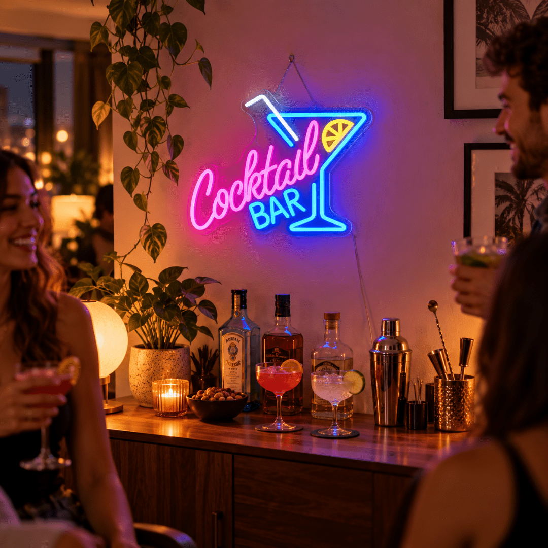 LED Neon Schild Cocktail Bar - TwentyFourParty