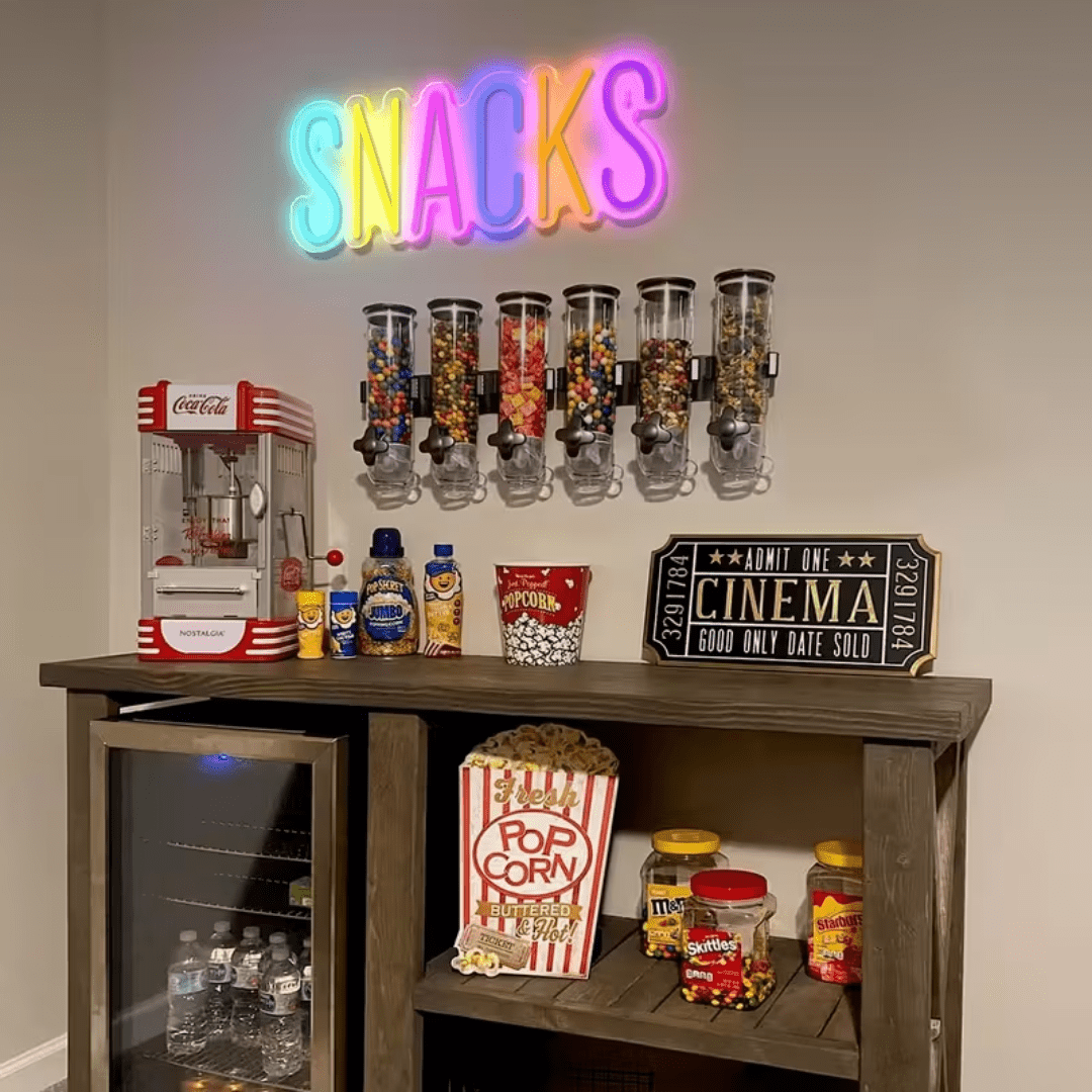 LED Neon Schild SNACKS - TwentyFourParty