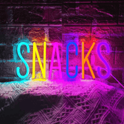LED Neon Schild SNACKS - TwentyFourParty