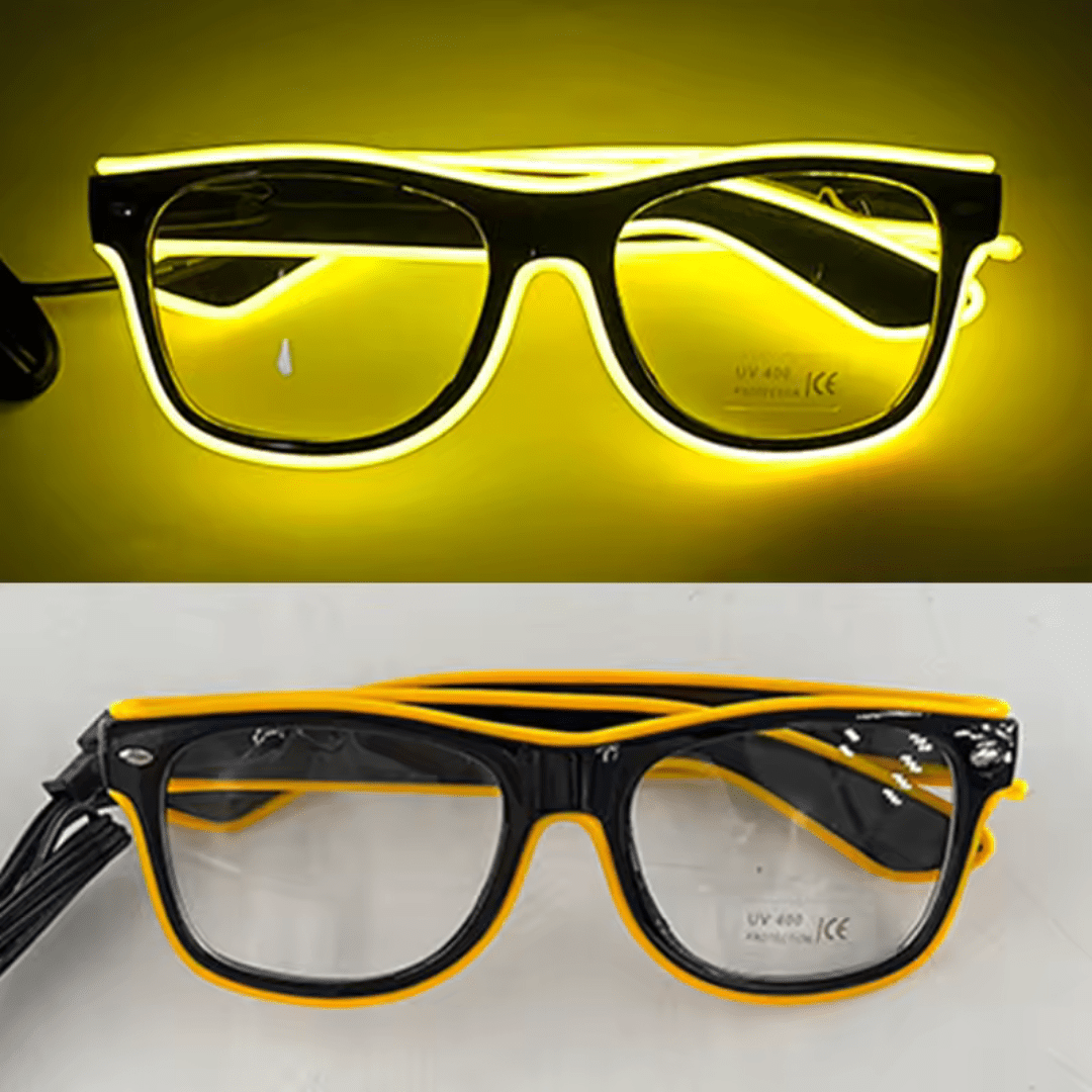 LED - Neonbrille Gelb - TwentyFourParty