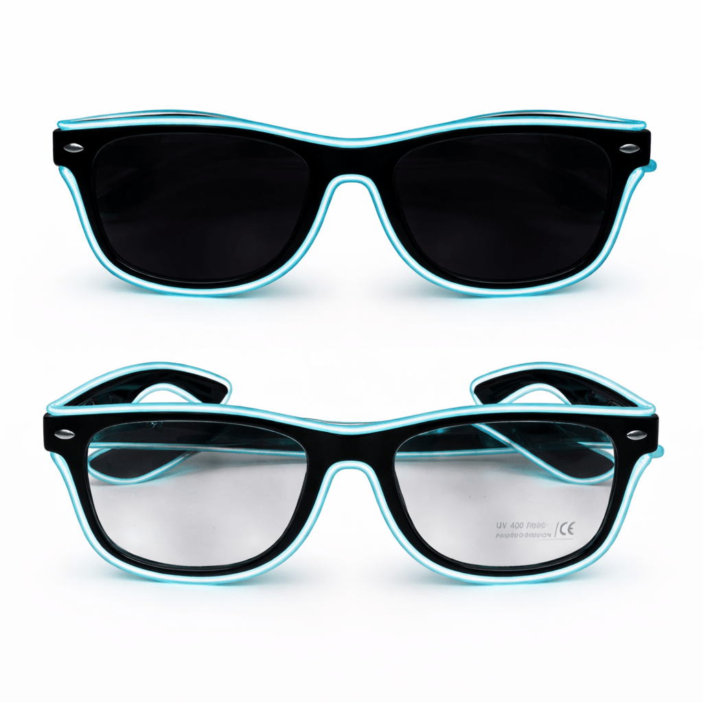 LED - Neonbrille Hellblau - TwentyFourParty