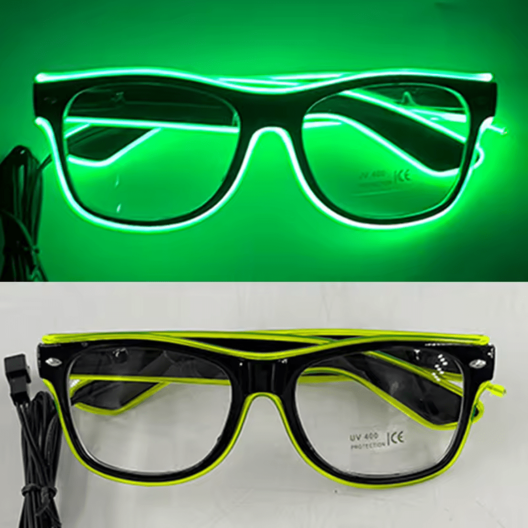 LED - Neonbrille Hellgrün - TwentyFourParty