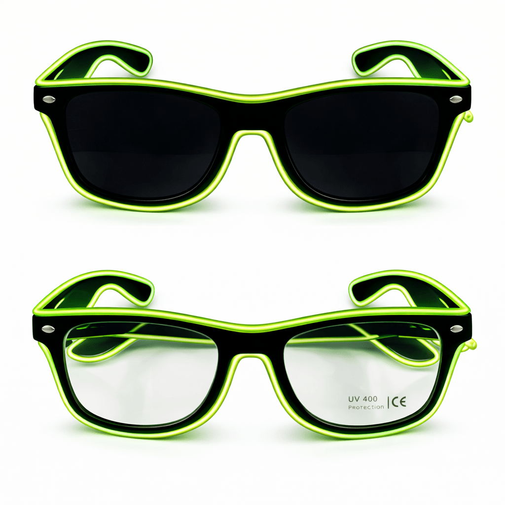 LED - Neonbrille Hellgrün - TwentyFourParty
