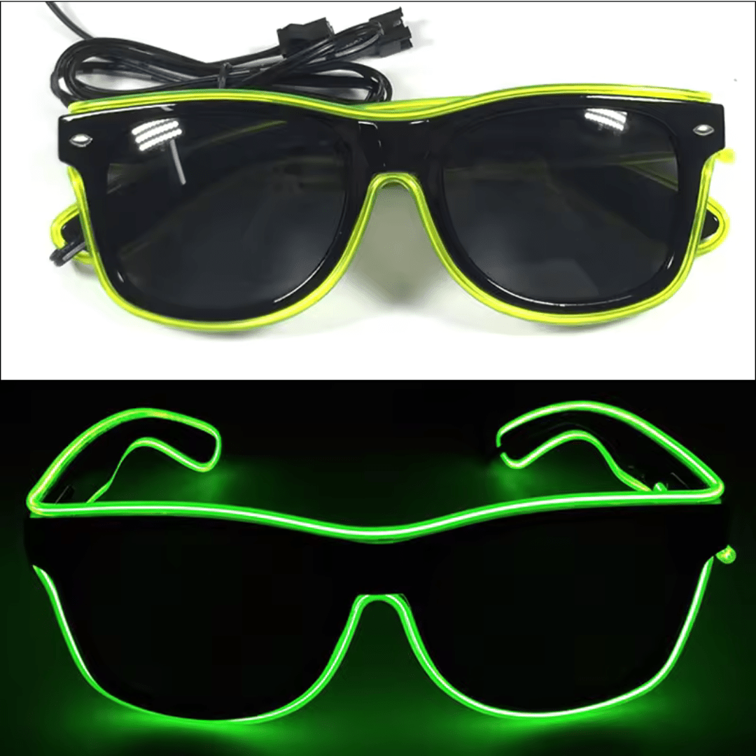 LED - Neonbrille Hellgrün - TwentyFourParty