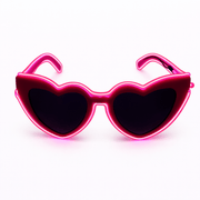 LED - Neonbrille Herz Pink - TwentyFourParty