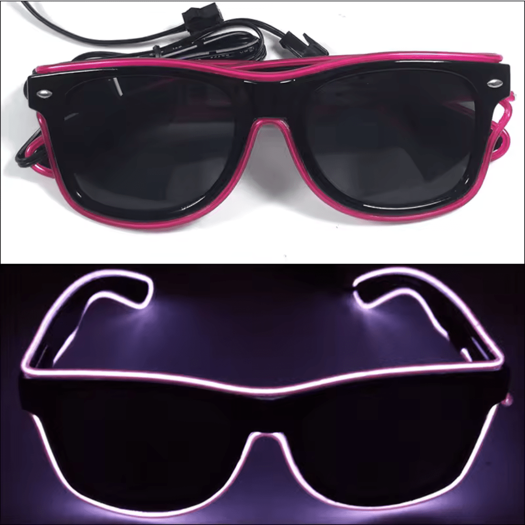 LED - Neonbrille Lila - TwentyFourParty