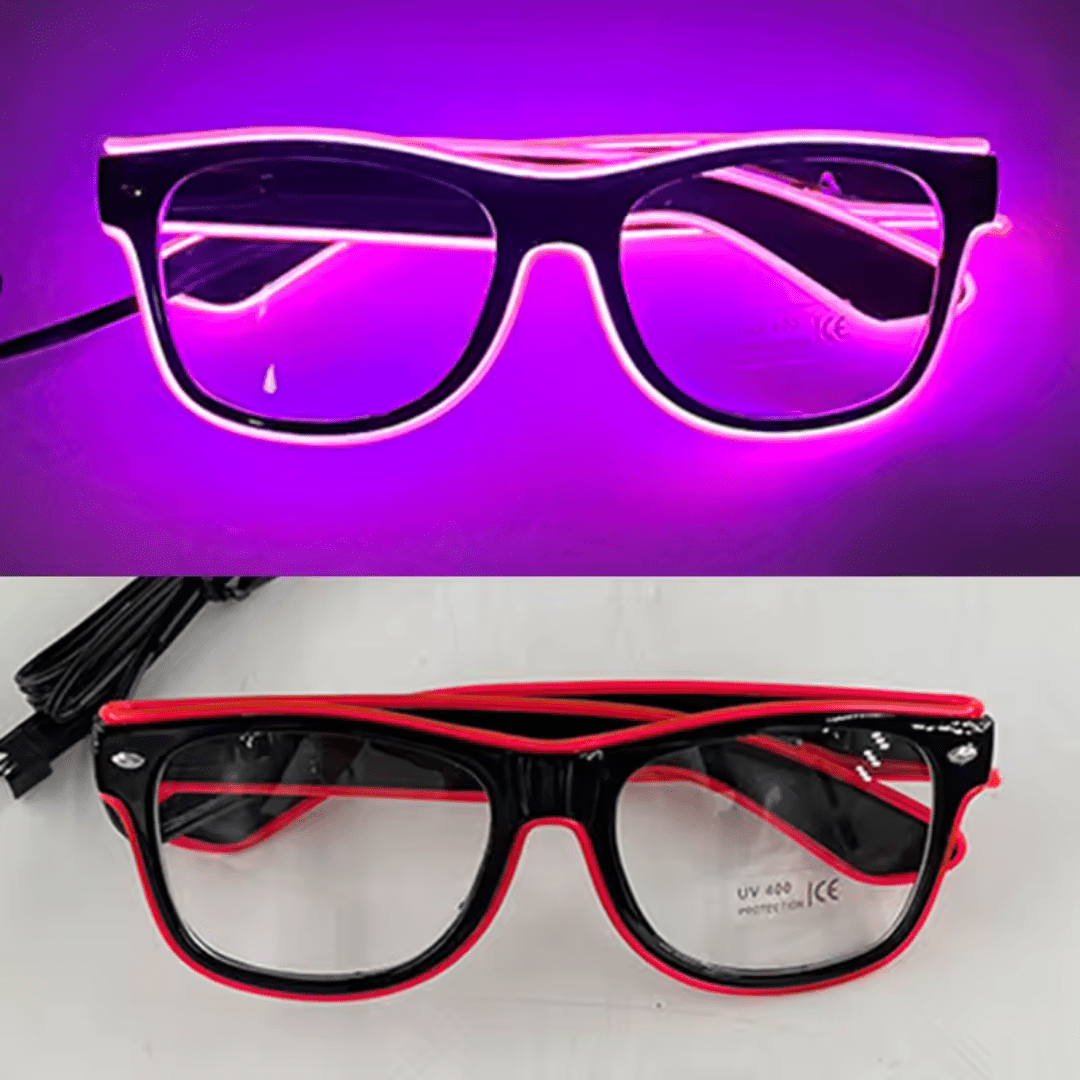 LED - Neonbrille Pink - TwentyFourParty