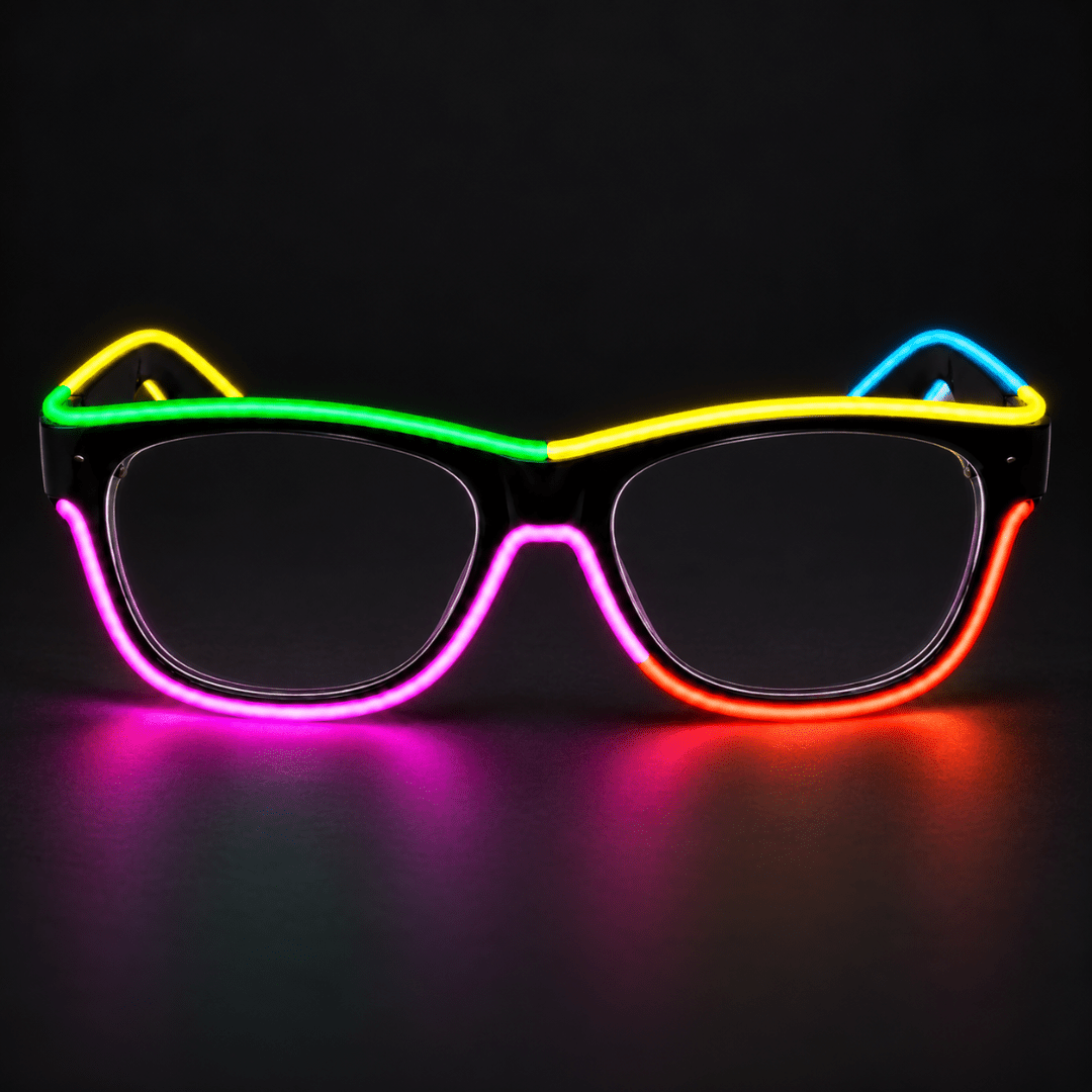 LED-Neonbrille Rainbow - TwentyFourParty