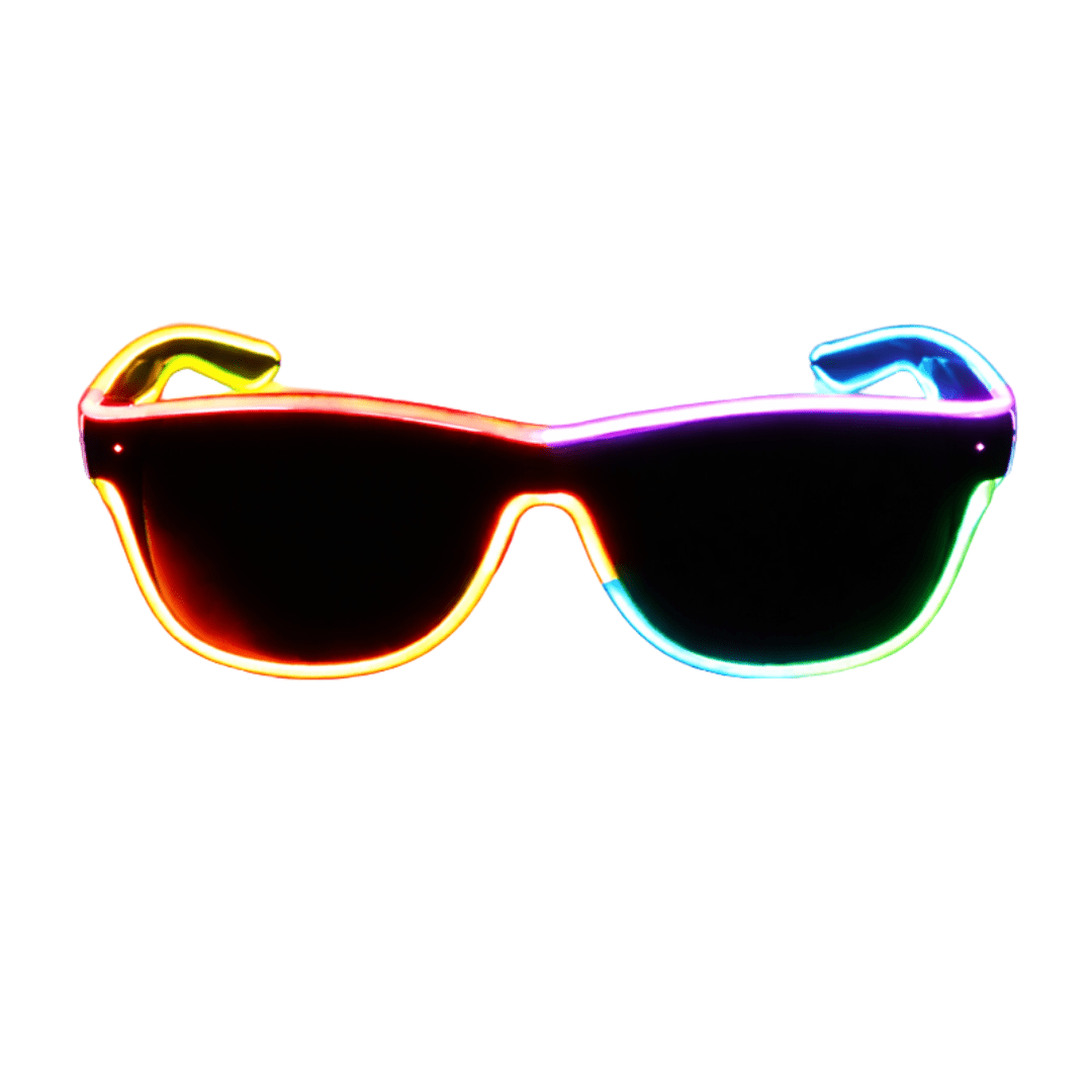 LED - Neonbrille Rainbow - TwentyFourParty