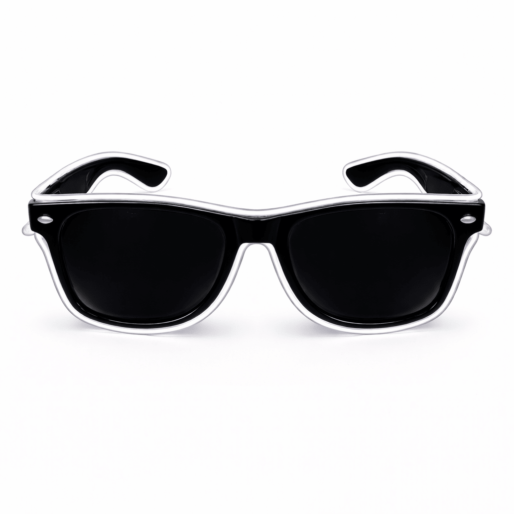 LED - Neonbrille Weiß - TwentyFourParty