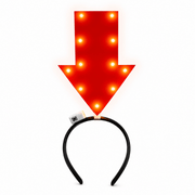 LED Pfeil Haarreif Rot - TwentyFourParty