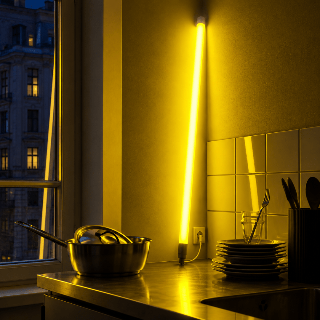 LED Tube Gelb 120 cm Retro Party Lichtstab - TwentyFourParty