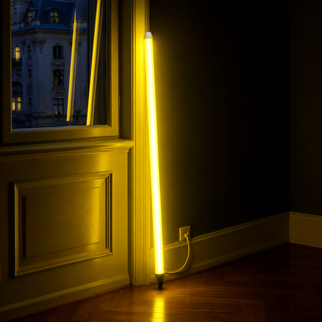 LED Tube Gelb 120 cm Retro Party Lichtstab - TwentyFourParty