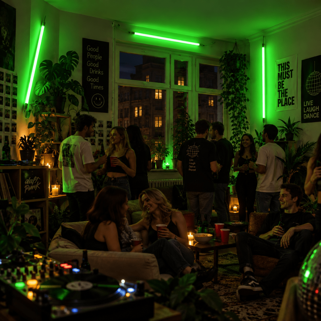LED Tube Grün 120 cm Retro Party Lichtstab - TwentyFourParty
