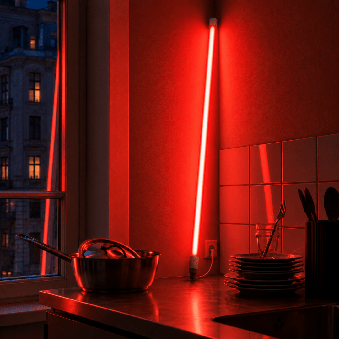 LED Tube Rot 120 cm Retro Party Lichtstab - TwentyFourParty