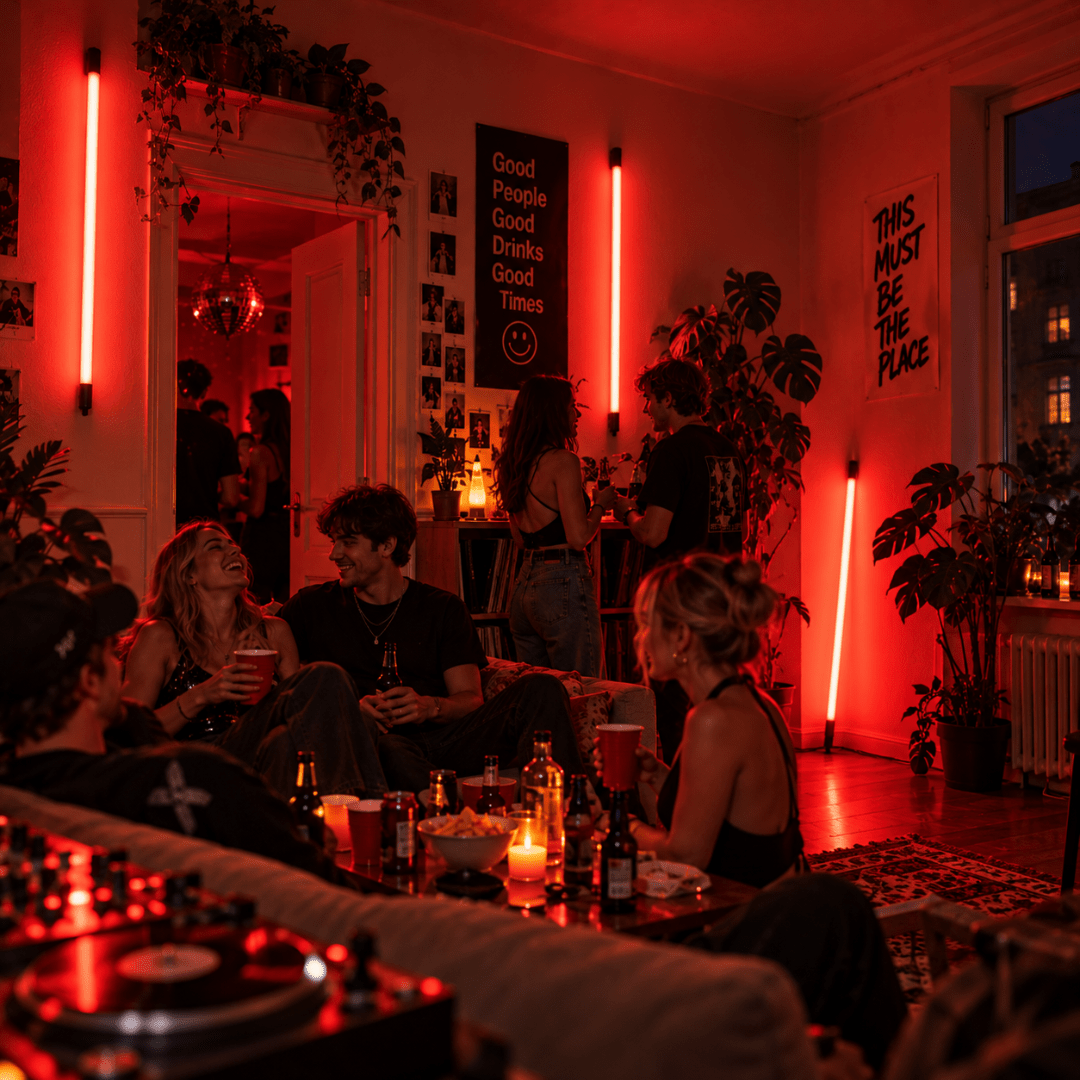 LED Tube Rot 120 cm Retro Party Lichtstab - TwentyFourParty