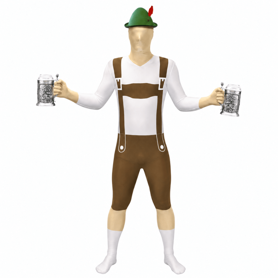 Lederhose Morphsuit Herren – Oktoberfest Kostüm - TwentyFourParty