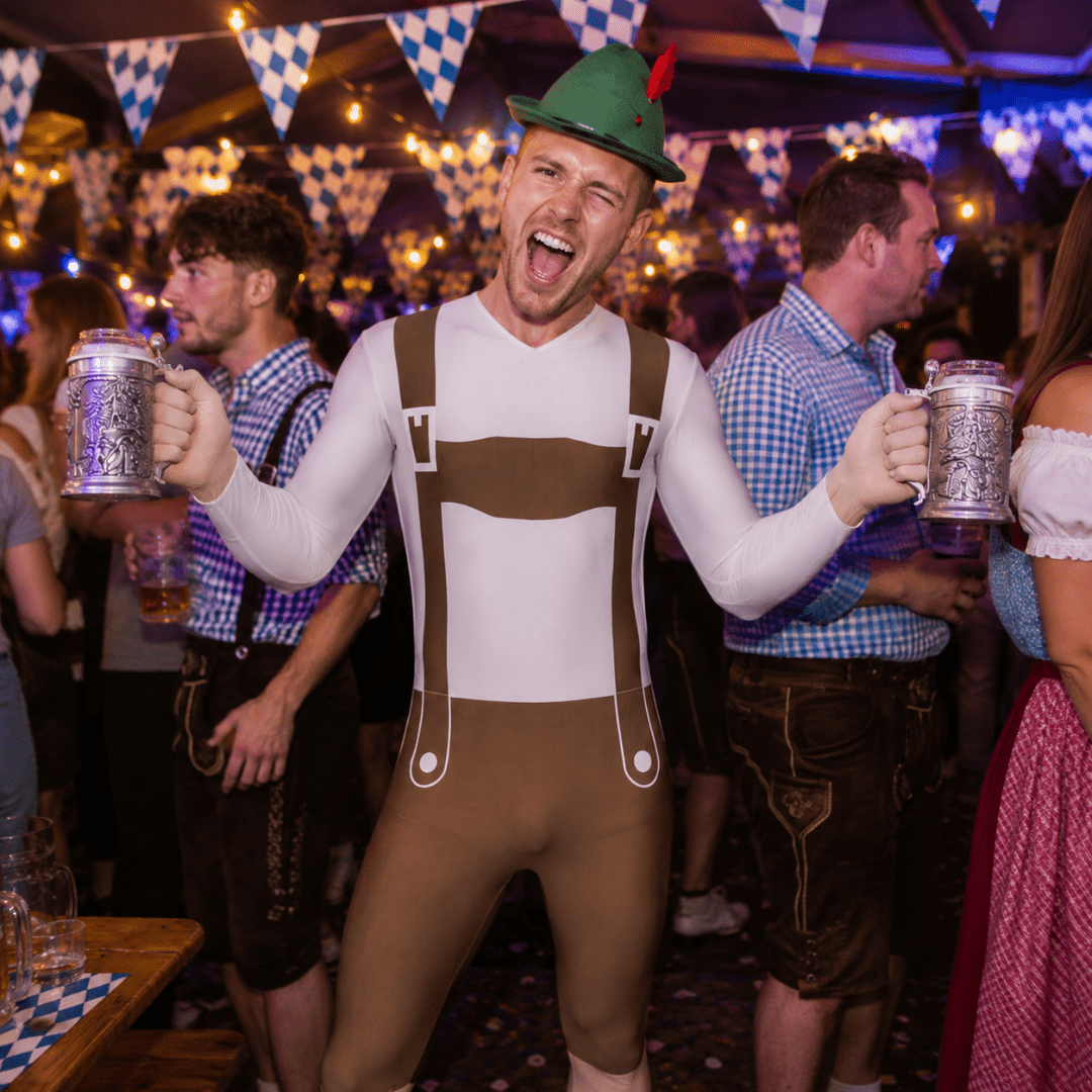 Lederhose Morphsuit Herren – Oktoberfest Kostüm - TwentyFourParty