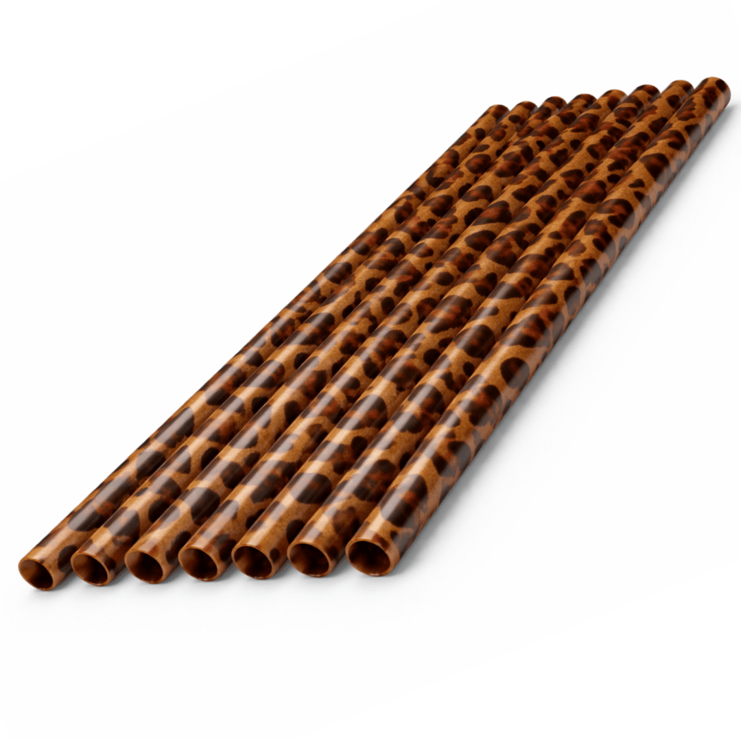 Leopard Strohhalme wiederverwendbar - TwentyFourParty