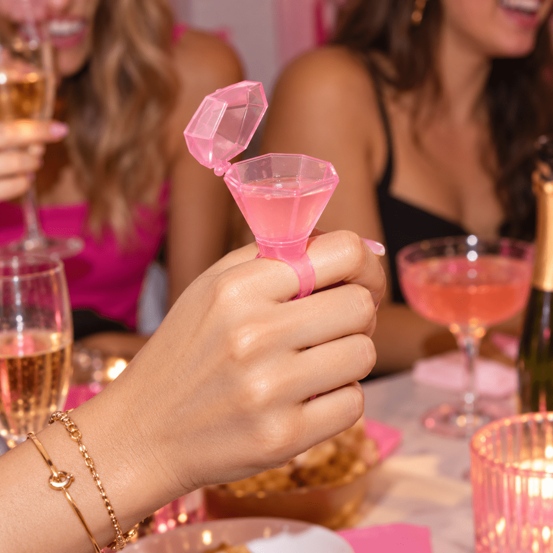 Leuchtring-Trinkglas Pink - TwentyFourParty