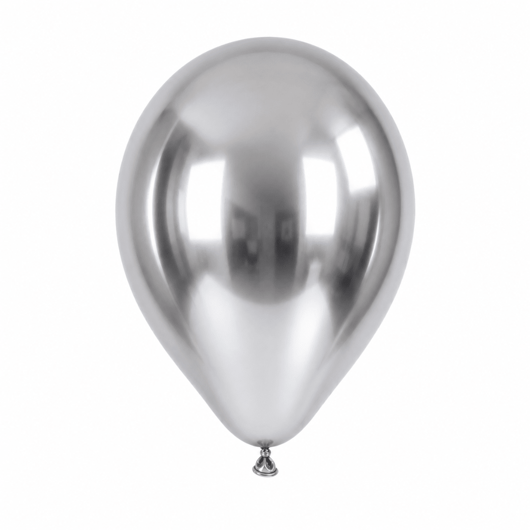 Luftballons Metallic 50 Stück Silber - TwentyFourParty