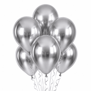 Luftballons Metallic 50 Stück Silber - TwentyFourParty