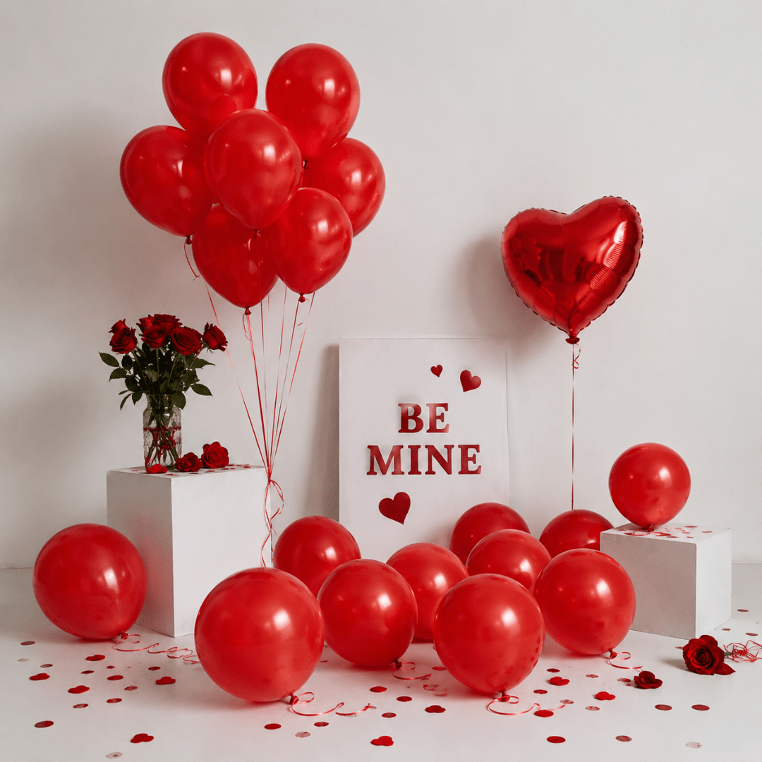 Luftballons Mohnrot Extra Stark 100 Stück - TwentyFourParty