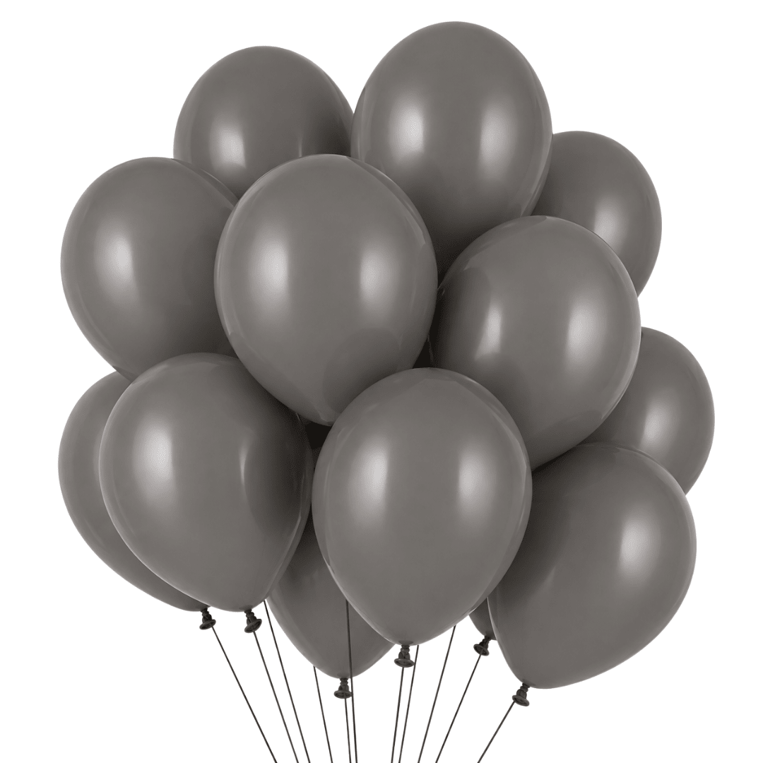Luftballons Pastell Grau Extra Stark 50 Stück - TwentyFourParty