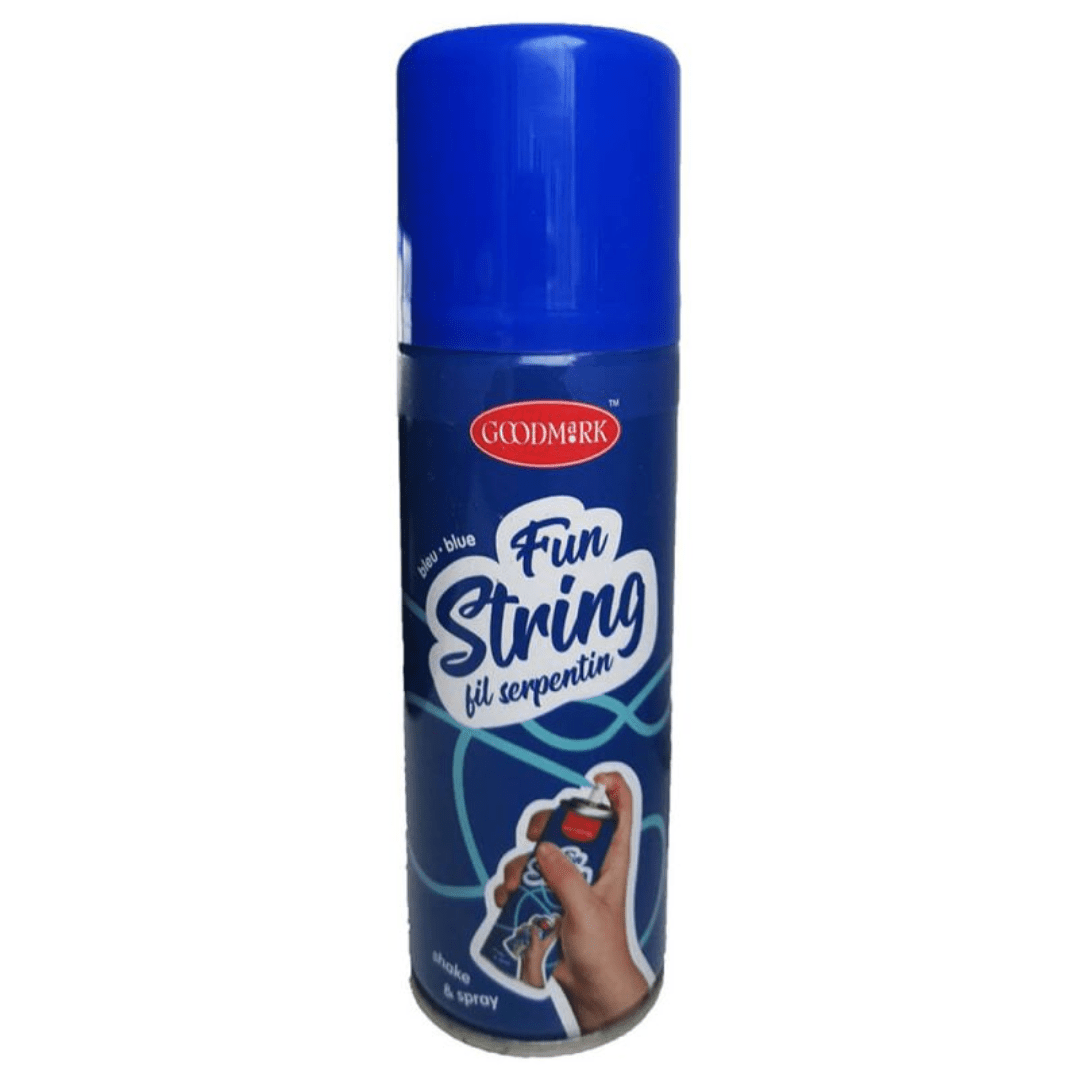Luftschlangen - Spray, Blau, 70 ml Dose - TwentyFourParty
