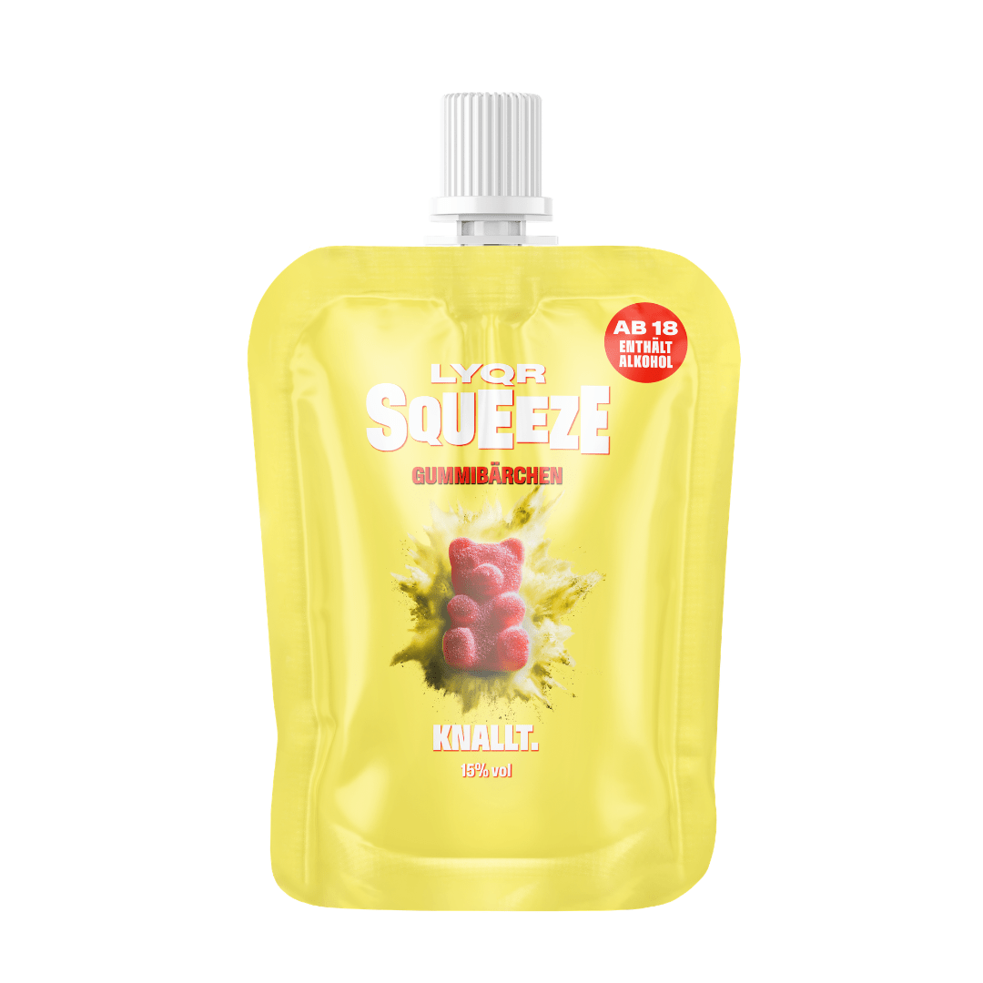LYQR SQUEEZE Gummibärchen – süßer Party Shot im Quetschbeutel - TwentyFourParty