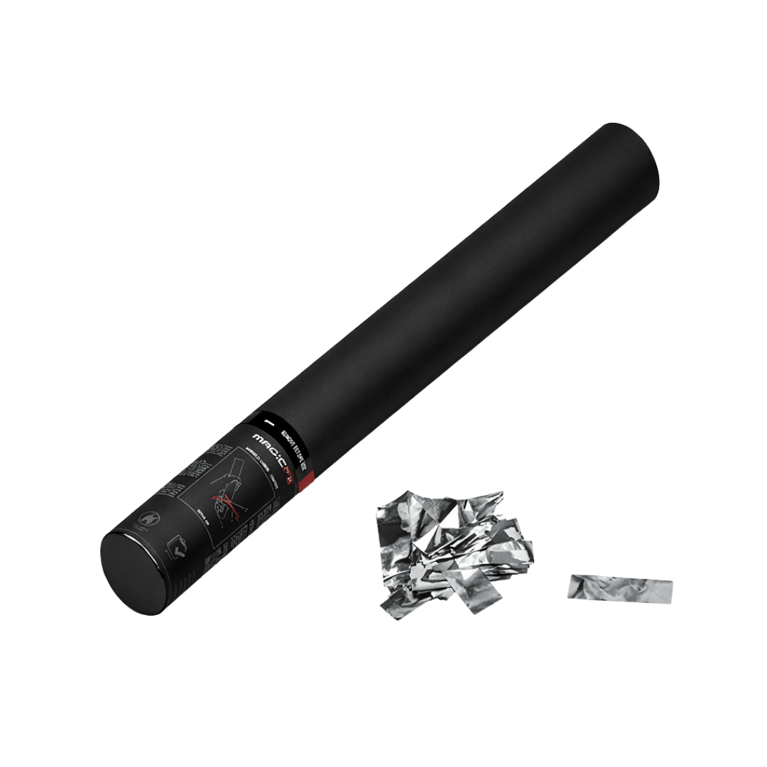 Magic FX Konfettikanone 50 cm Silber - TwentyFourParty