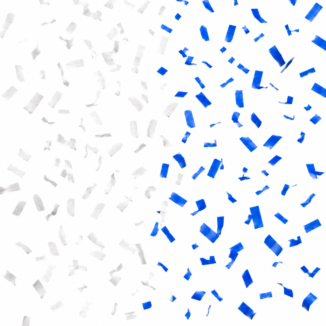 MAGIC FX Konfettikanonen Blau Weiß 2er Set - TwentyFourParty