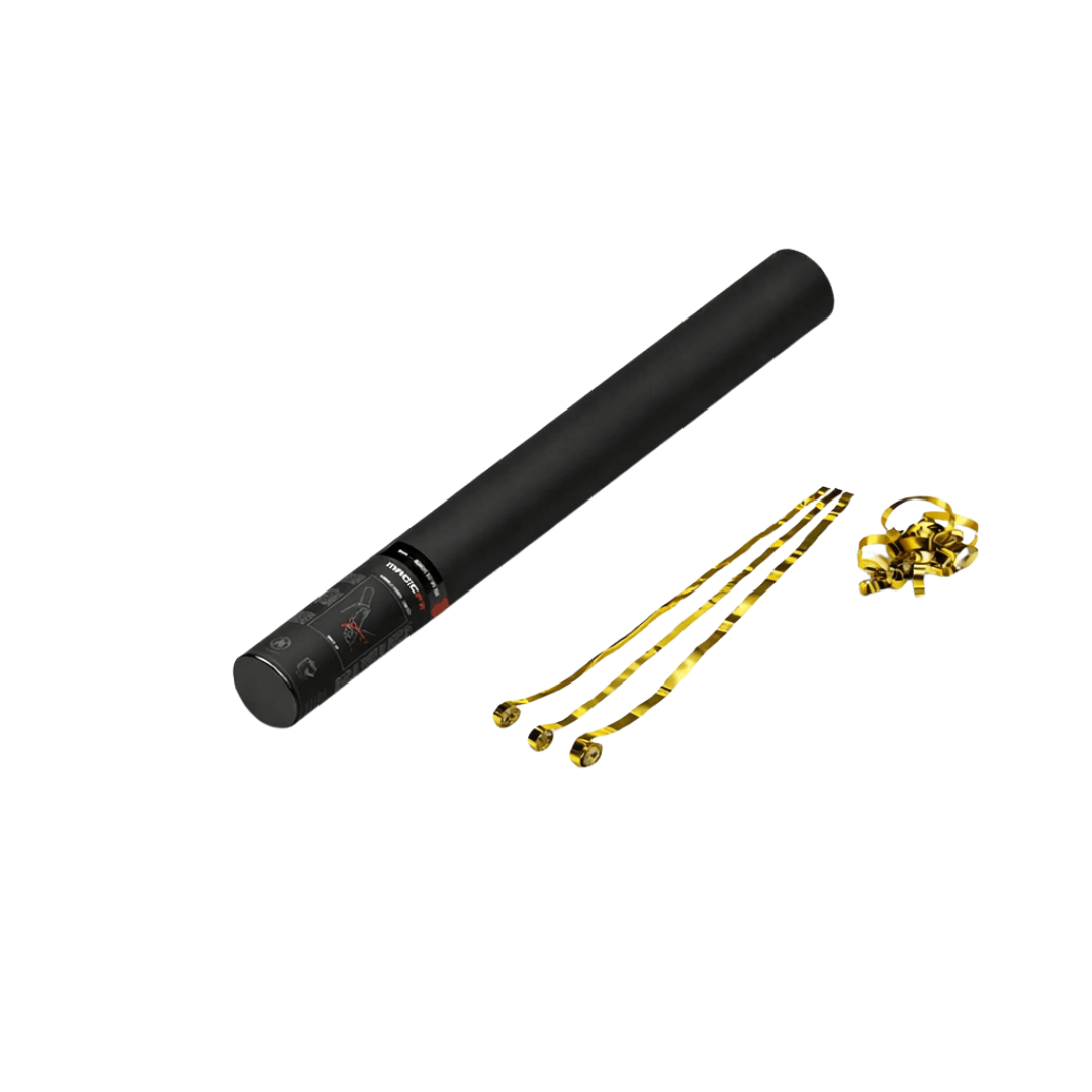 Magic FX Streamerkanone 50 cm Gold Metallic - TwentyFourParty