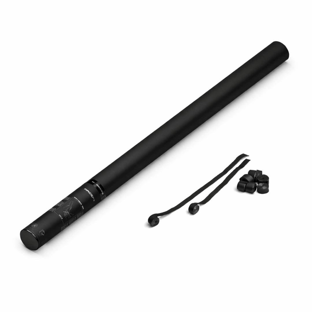 Magic FX Streamerkanone 80 cm Schwarz - TwentyFourParty