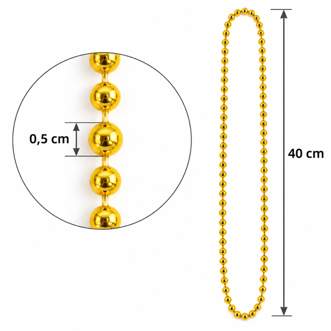 Mardi-Gras-Perlenkette Gold - TwentyFourParty