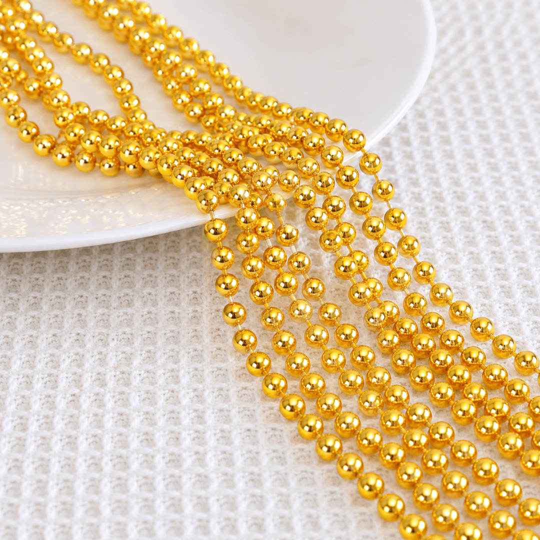Mardi-Gras-Perlenkette Gold - TwentyFourParty