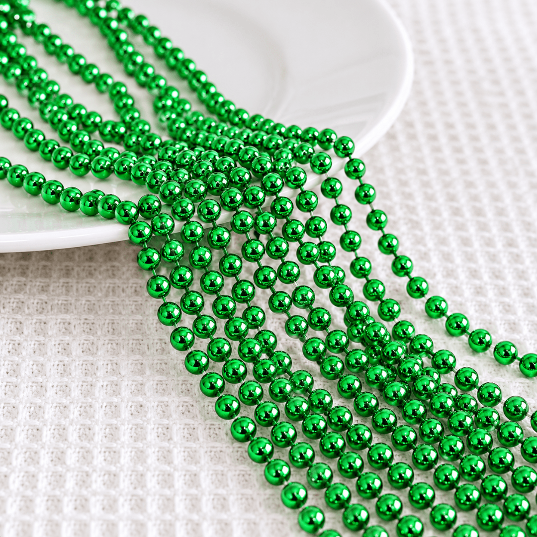 Mardi-Gras-Perlenkette Grün - TwentyFourParty