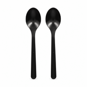 Mehrweg Löffel extra stabil schwarz 18,5 cm 20 Stück - TwentyFourParty