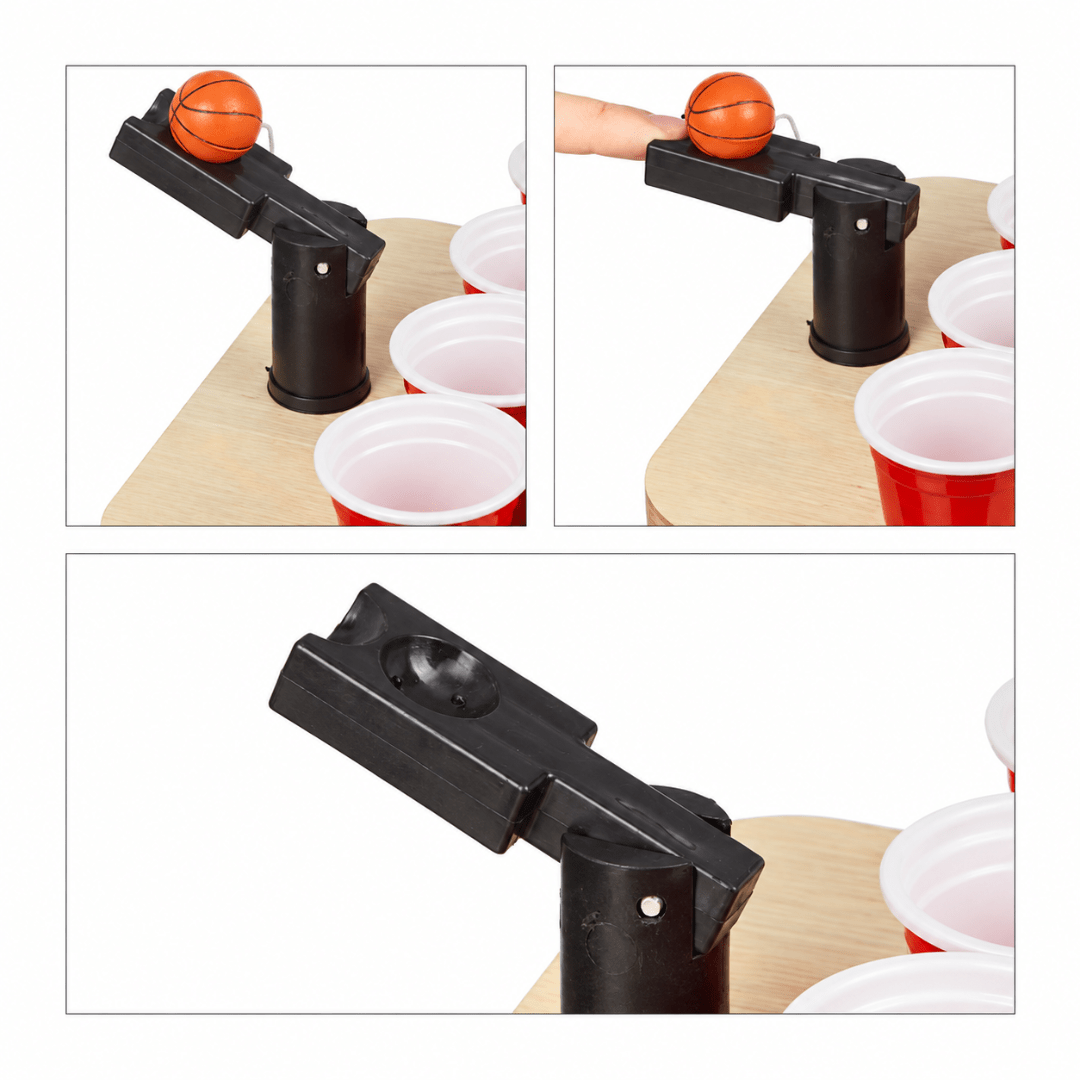 Mini Beer Pong Trinkspiel mit Katapult und 25 Bechern - TwentyFourParty