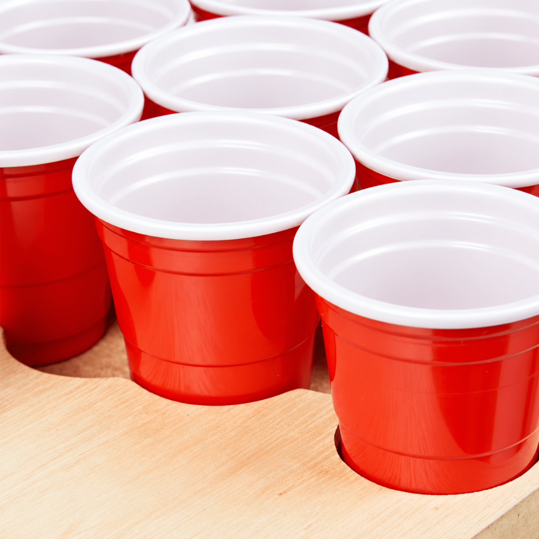 Mini Beer Pong Trinkspiel mit Katapult und 25 Bechern - TwentyFourParty