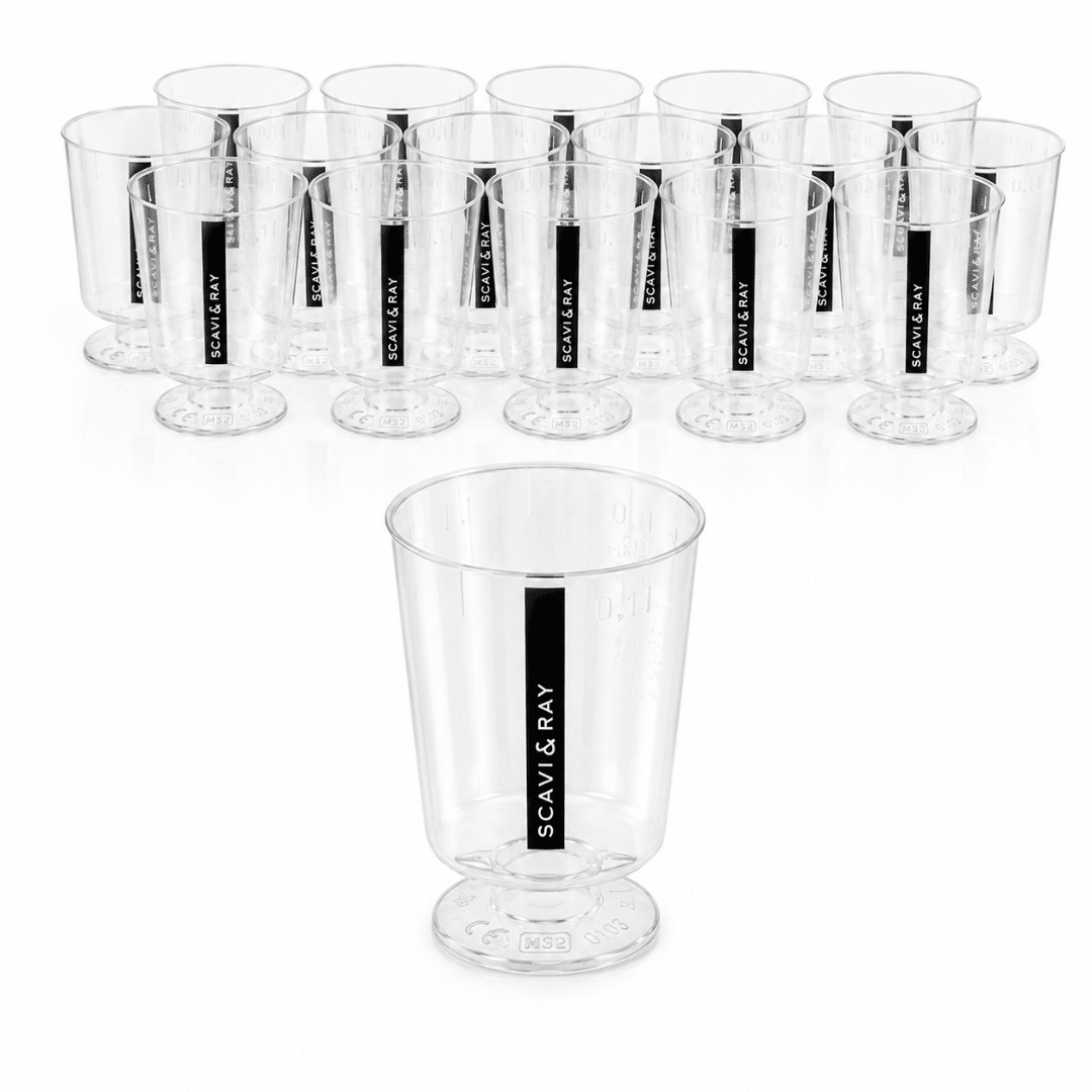 Mini Trinkbecher mit Fuß 0,1 l 15 Stück - TwentyFourParty