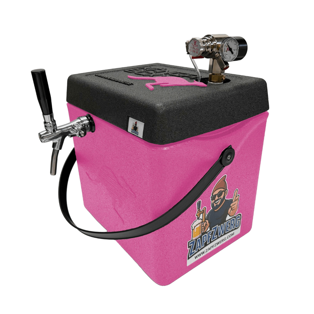Mobile Zapfanlage 5L Partyfass Pink – für Bier, Cocktails & mehr - TwentyFourParty