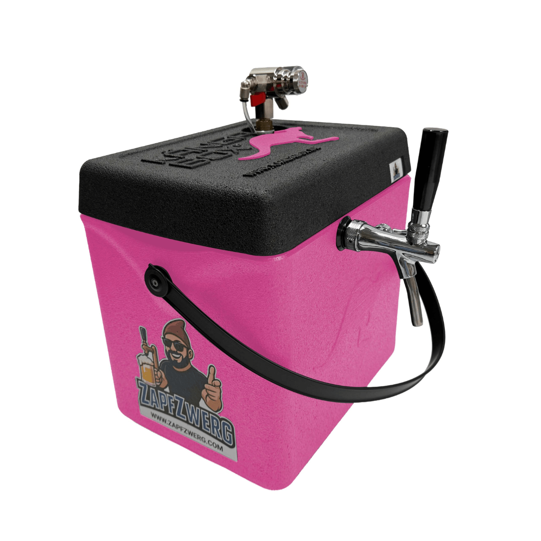 Mobile Zapfanlage 5L Partyfass Pink – für Bier, Cocktails & mehr - TwentyFourParty