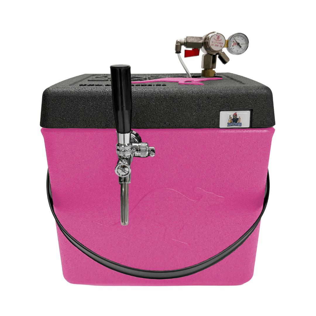 Mobile Zapfanlage 5L Partyfass Pink – für Bier, Cocktails & mehr - TwentyFourParty