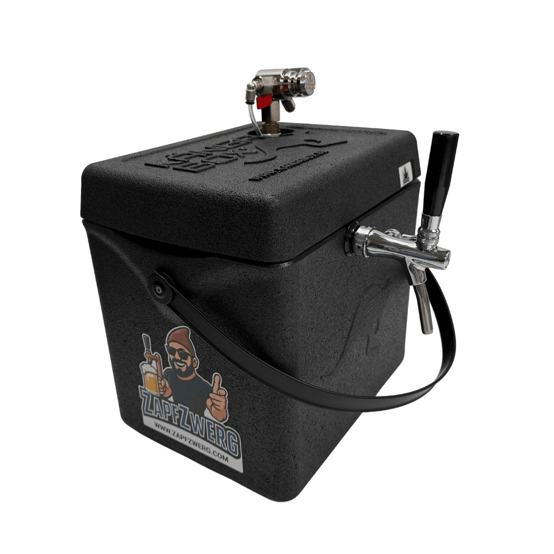 Mobile Zapfanlage 5L Partyfass Schwarz – für Bier, Cocktails & mehr - TwentyFourParty