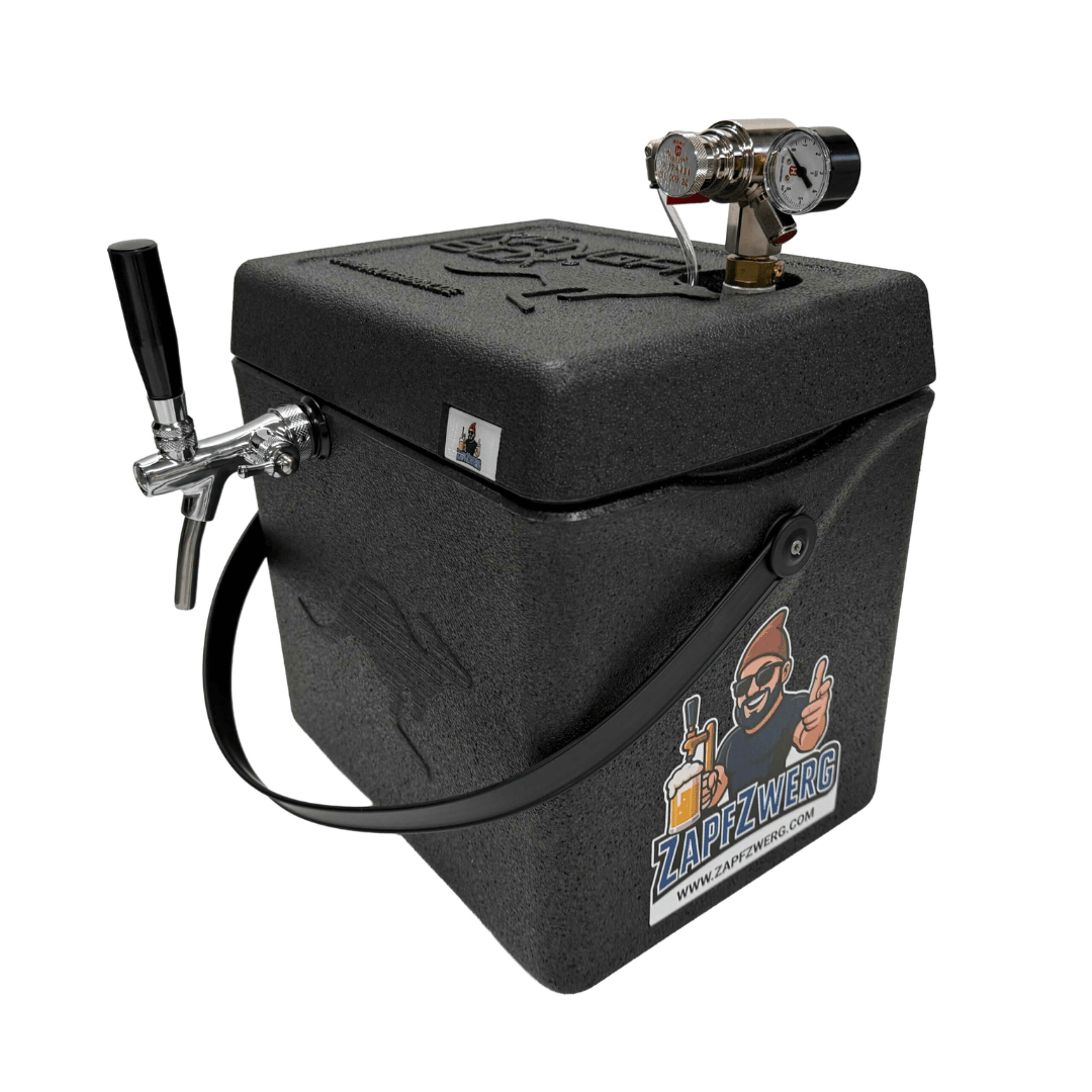 Mobile Zapfanlage 5L Partyfass Schwarz – für Bier, Cocktails & mehr - TwentyFourParty